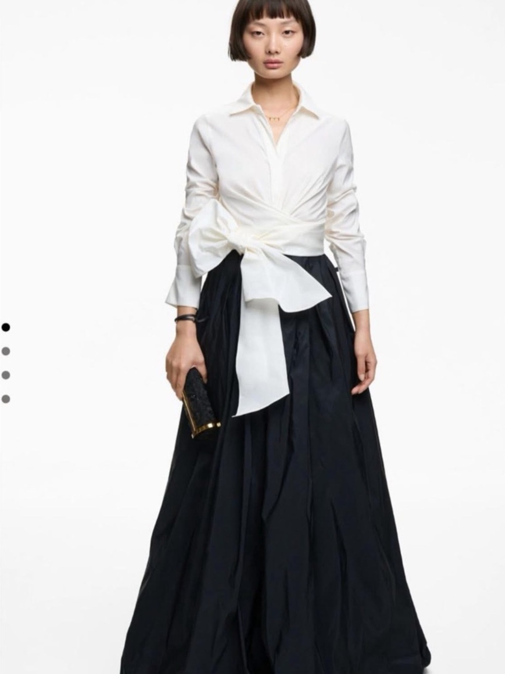 Carolina Herrera Black Maxi Skirt with Elegant Full Volume